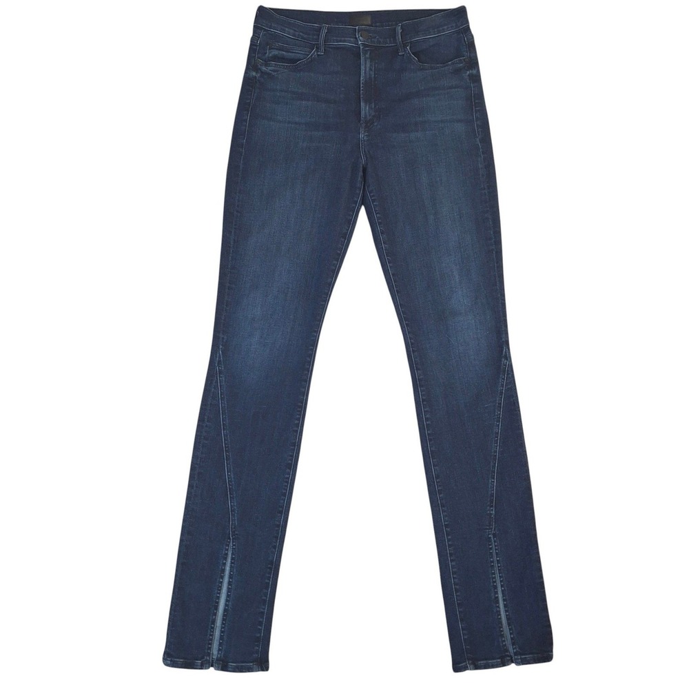 Mother The Rascal Sliced Up Heel Jeans Size 32 in Mint Condition Wash Slit Hem